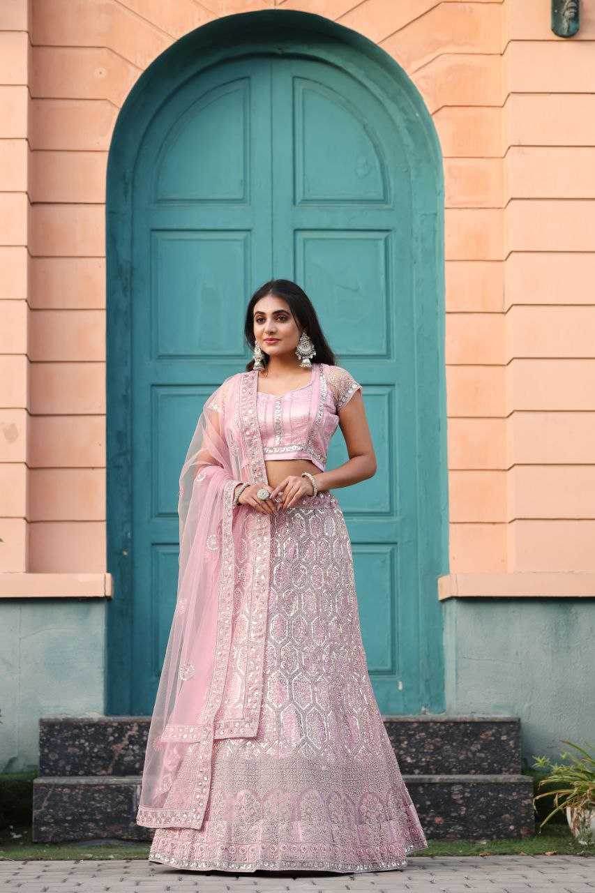Net Engagement Sequins Lehenga Cancan - MYLUXURY LANE ENTERPRISE